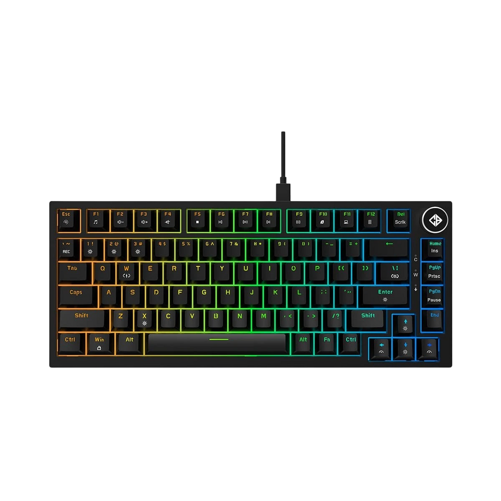 Cosmic Byte CB-GK-43 Phantom TKL Gasket Mechanical Wired Gaming Keyboard - Black | RGB | USB-C