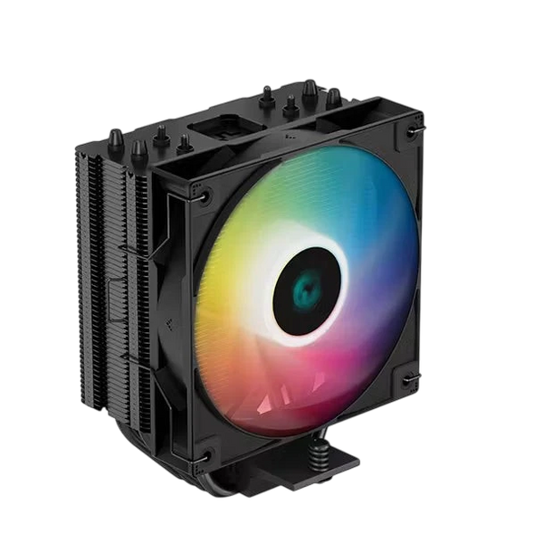 Bitkart DeepCool AG400 black CPU air cooler with 120mm ARGB fan and copper heat pipes for gaming PCs
