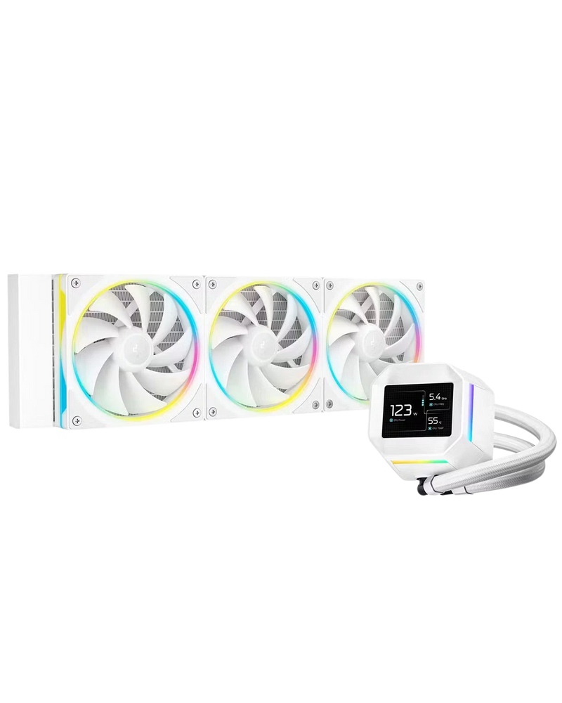 LM360 ARGB CPU with LCD Liquid Cooler White