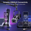 FIFINE AmpliGame AM8T XLR/USB Dynamic Gaming Microphone Kit with RGB, Mute Button & Headphone Jack View 4