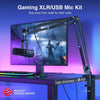 FIFINE AmpliGame AM8T XLR/USB Dynamic Gaming Microphone Kit with RGB, Mute Button & Headphone Jack View 3