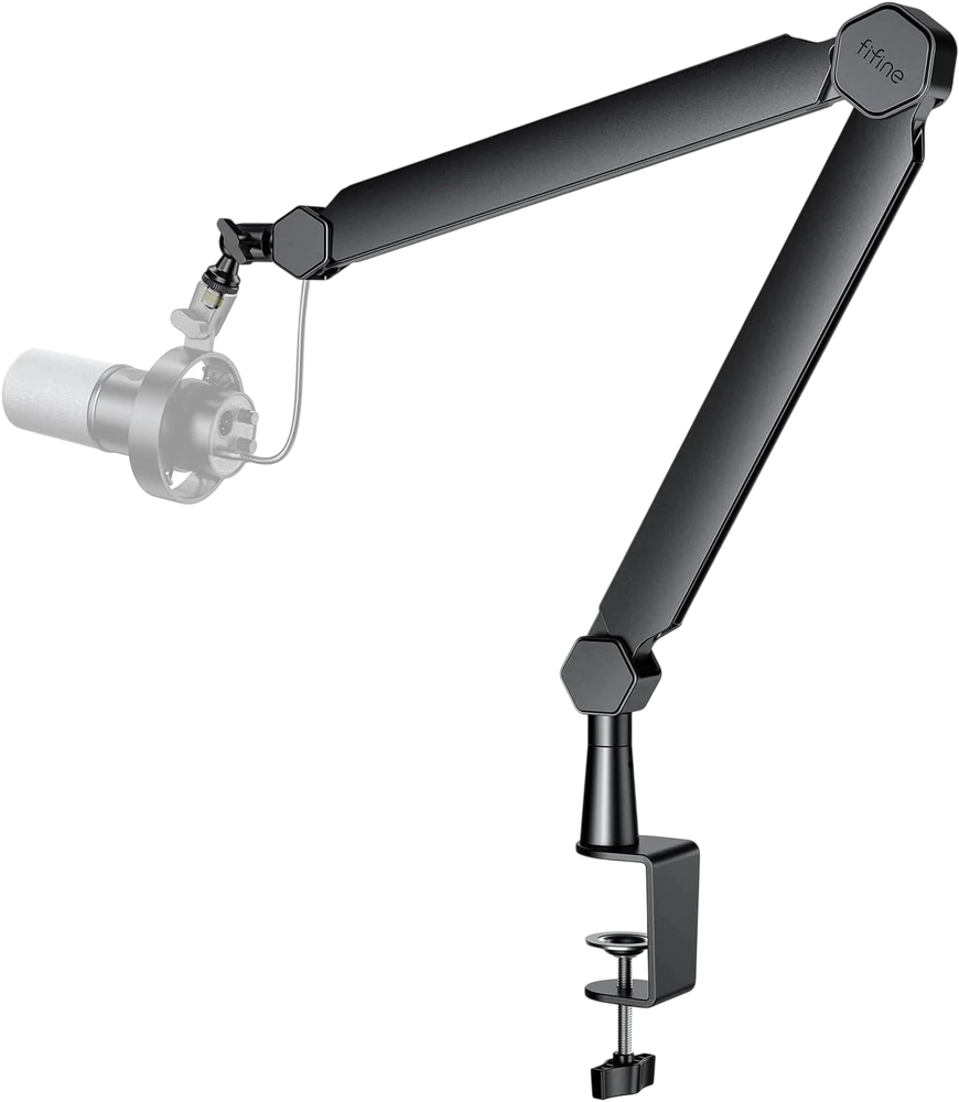 FIFINE BM66 Heavy-Duty Microphone Arm Stand with Hidden Cable Management
