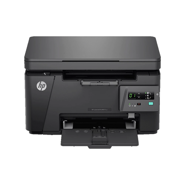 Bitkart HP LaserJet Pro MFP M126A Plus monochrome all-in-one laser printer in compact black design for office use.