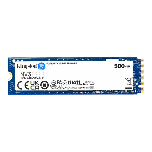 Kingston NV3 500GB PCIe 4.0 NVMe M.2 Internal SSD