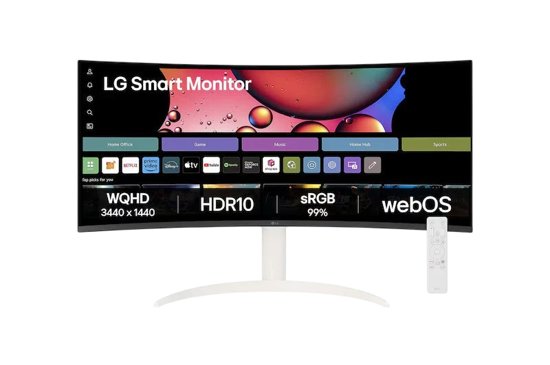 LG MyView Smart 34SR65QC-W 34-inch UltraWide WQHD Curved Monitor