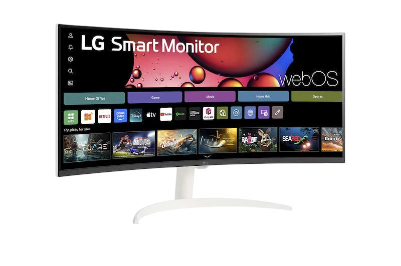 LG MyView Smart 34SR60QC-W 34-inch UltraWide WQHD Curved Monitor