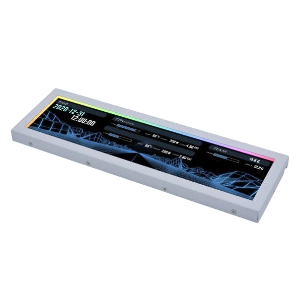 Lian Li 8.8″ Universal IPS LCD PC Screen – 1920×480, 60Hz, 500 nits, ARGB White