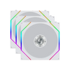 Lian Li UNI FAN TL FLEX 120mm ARGB PWM Cabinet Fan White (3 Pack) View 2