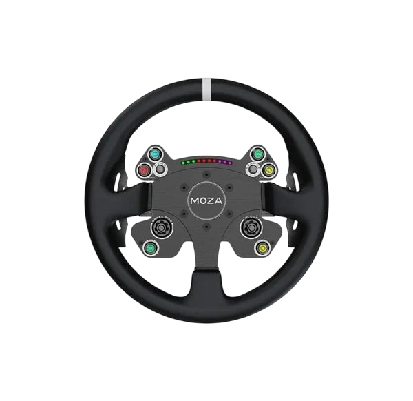 MOZA CS V2P Steering Wheel – Forged Carbon Fiber Magnetic Shifters, RGB LEDs