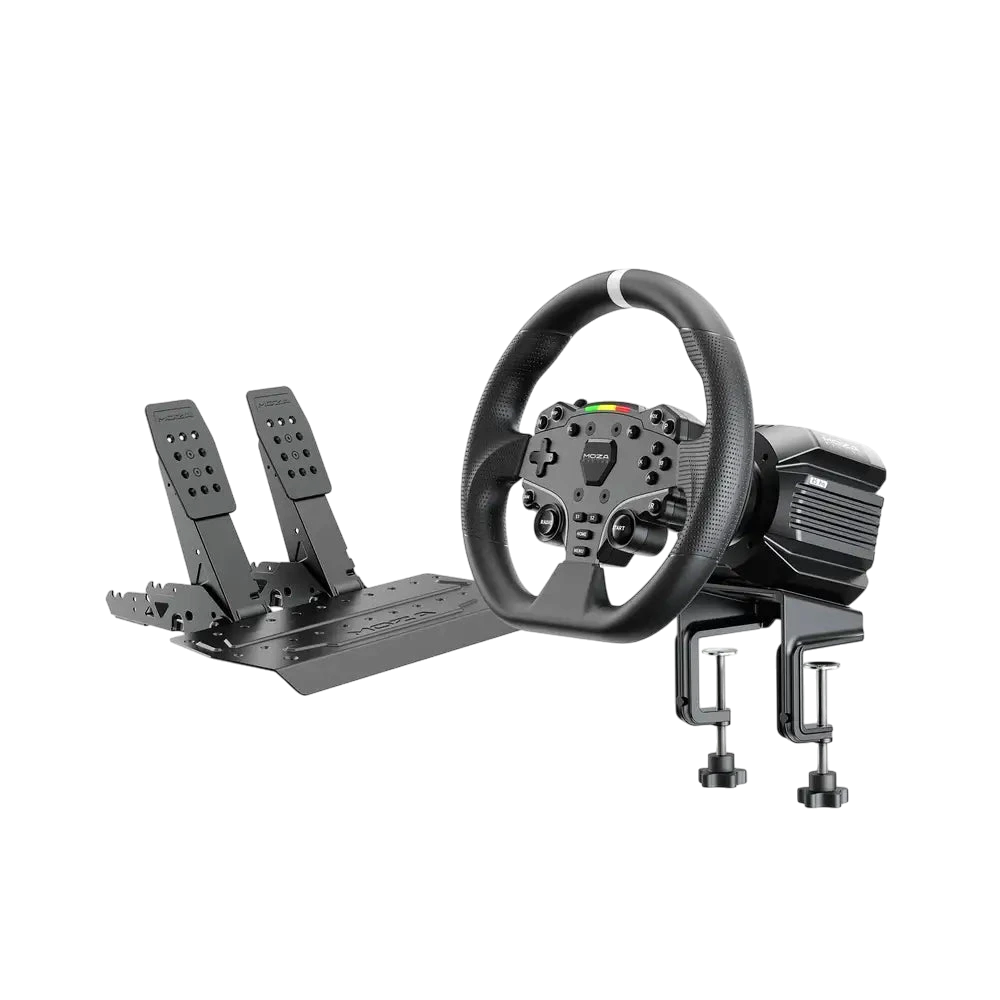 MOZA R5 Pro Racing Simulator Bundle with 5.5Nm Direct Drive Wheelbase, ES Lite Steering Wheel & SRP Lite2 Pedals