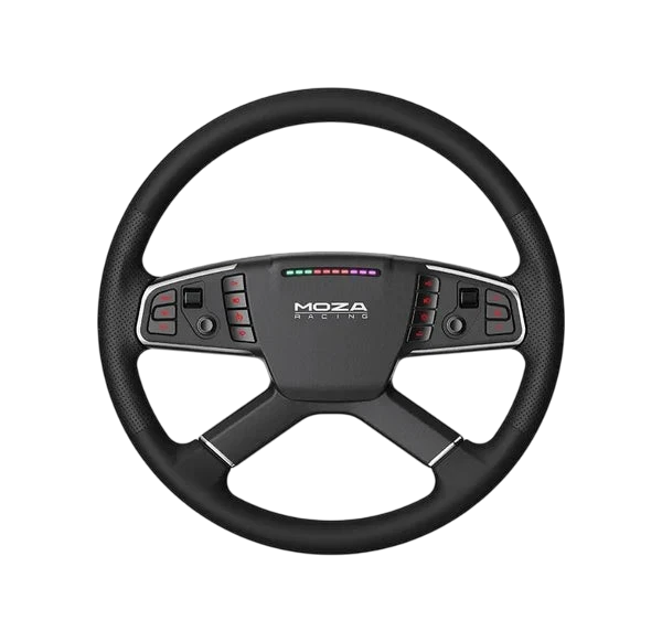 MOZA TSW Truck Wheel – 400mm, 16 Programmable Buttons, Dual Clutch & RGB RPM LEDs