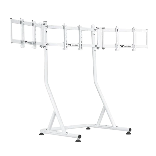 Thermaltake Triple Racing Monitor Stand | Freestanding Steel Monitor Mount