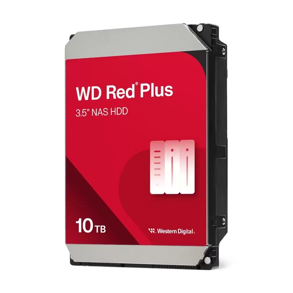 Western Digital WD Red Plus 10TB NAS Internal Hard Drive | 3.5-inch | SATA 6Gb/s | 7200 RPM