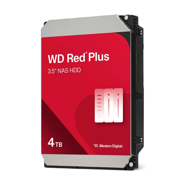 Western Digital WD Red Plus 4TB NAS Internal Hard Drive | 3.5-inch | SATA 6Gb/s | 5400 RPM