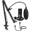 FIFINE K669B USB Condenser Microphone with Cardioid Pickup, Volume Control & Tripod Stand View 1
