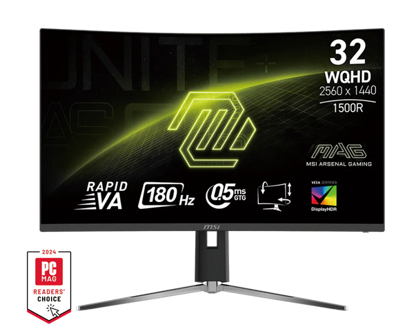 MSI MAG 32CQ6PF 32-inch WQHD 180Hz Curved Gaming Monitor