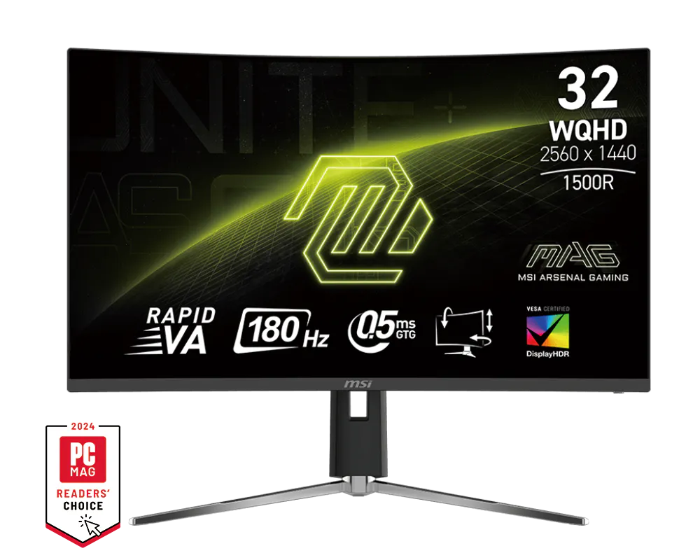 MSI MAG 32CQ6PF 32-inch WQHD 180Hz Curved Gaming Monitor