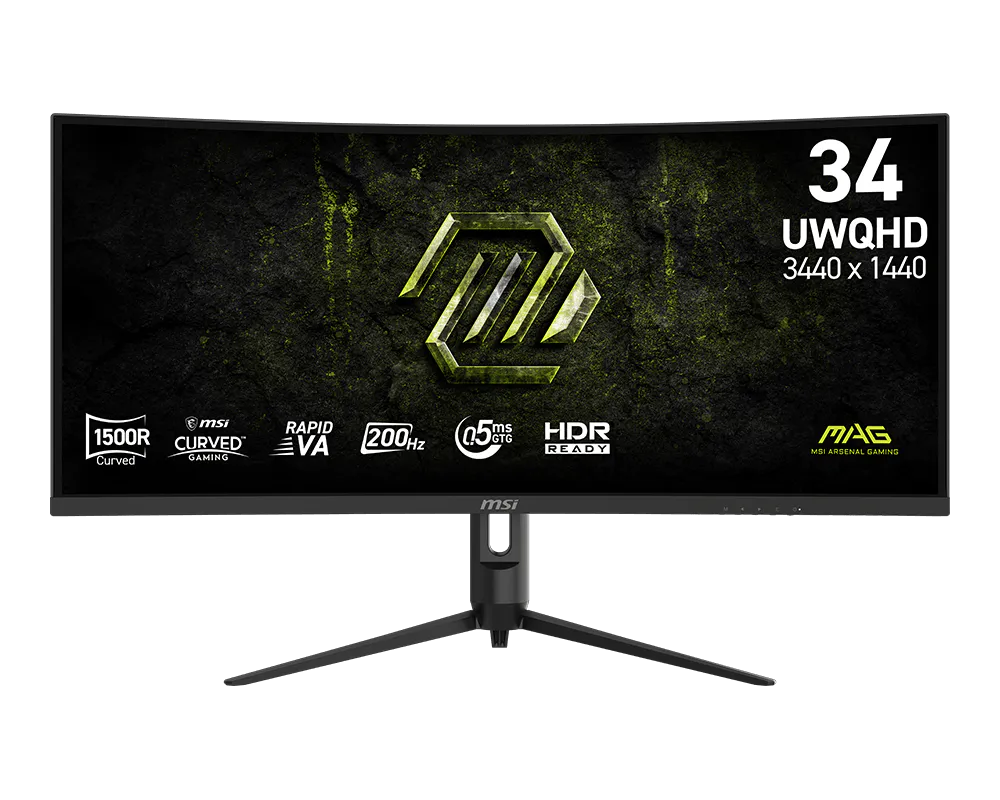 MSI MAG 342CQRF E20 34-inch UWQHD 200Hz Curved Gaming Monitor