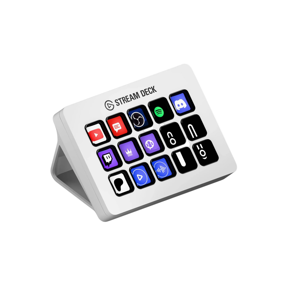 Elgato Stream Deck 15-Key Customizable LCD Control Pad – White